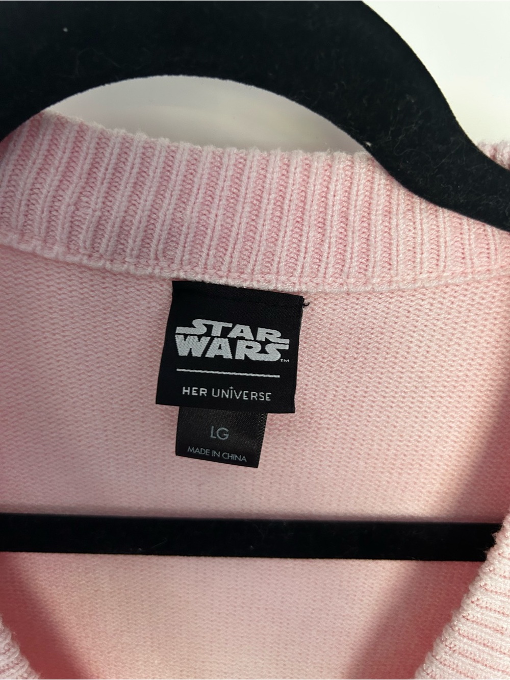 Her Universe Pink to Light Green Gradient Cardigan with Droid Embroidery - Picture 3 of 4